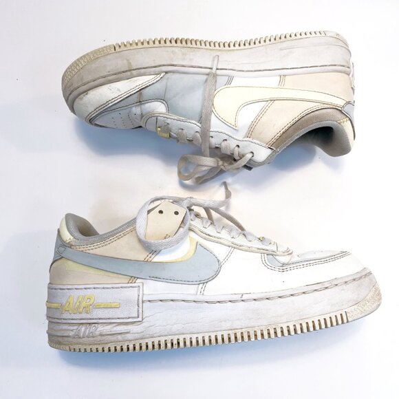 Nike Air Force 1 Shadow Sail Light Silver Citron Tint, Size 8 - Picture 2 of 8
